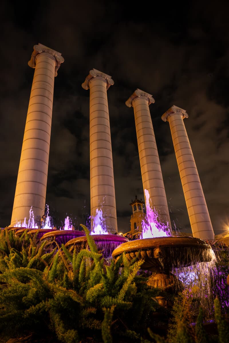 Suspensión total de las funciones en la Fuente Mágica y el eje de la avenida Maria Cristina. Fechas de afectación: 9, 10 y...